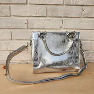 Geir Ness Norway Metallic‎ Silver Purse Hand bag